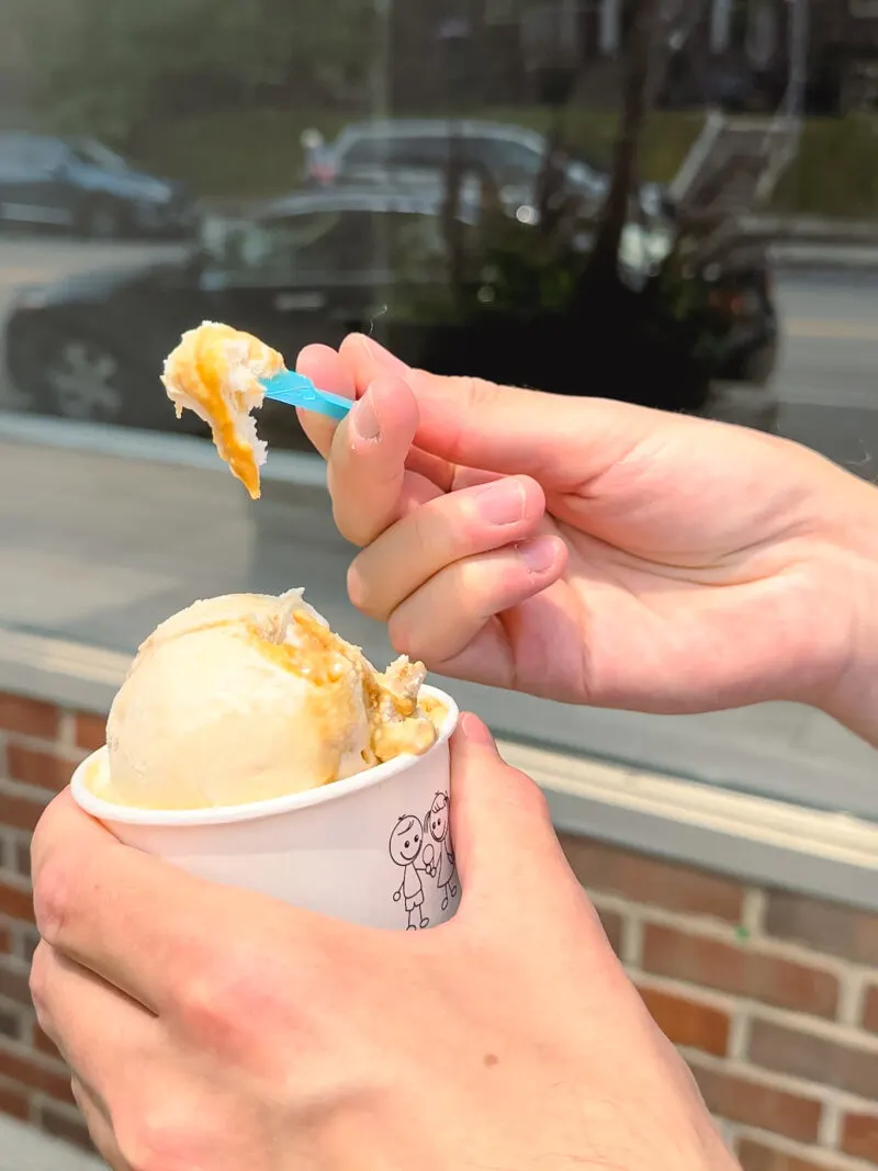 Burnt Marshmallow ice cream scoop from Ed's Real Scoop in Toronto's Beaches neighbourhood