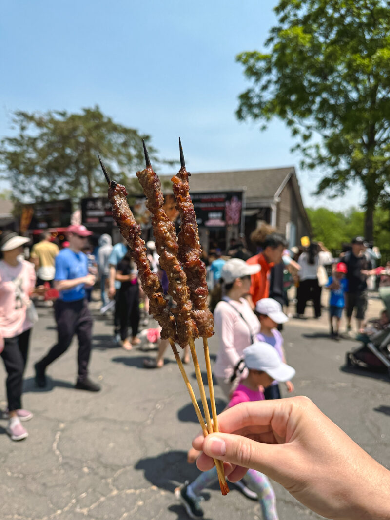 Beef Skewers from Chat Bar in Main Street Unionville, Markham