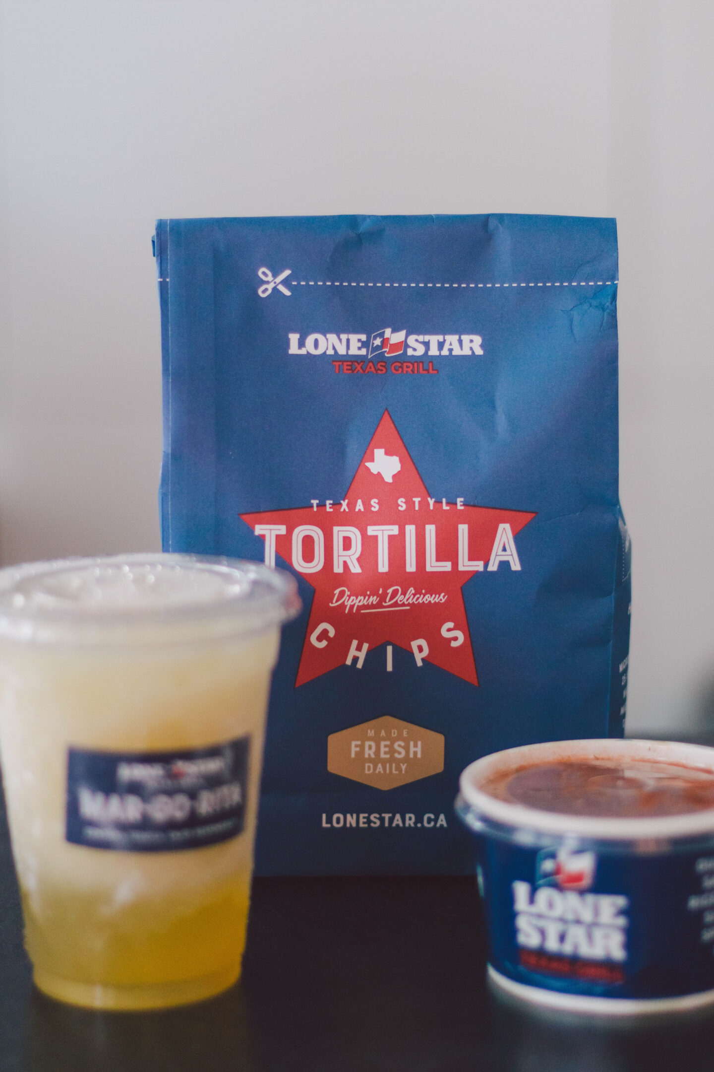 Margarita, nachos, and salsa from Lone Star Texas Grill in Ontario