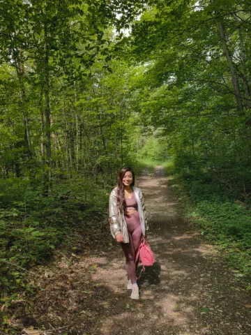 Summer hiking in Long Sault Conservation Area, Bowmanville, Ontario