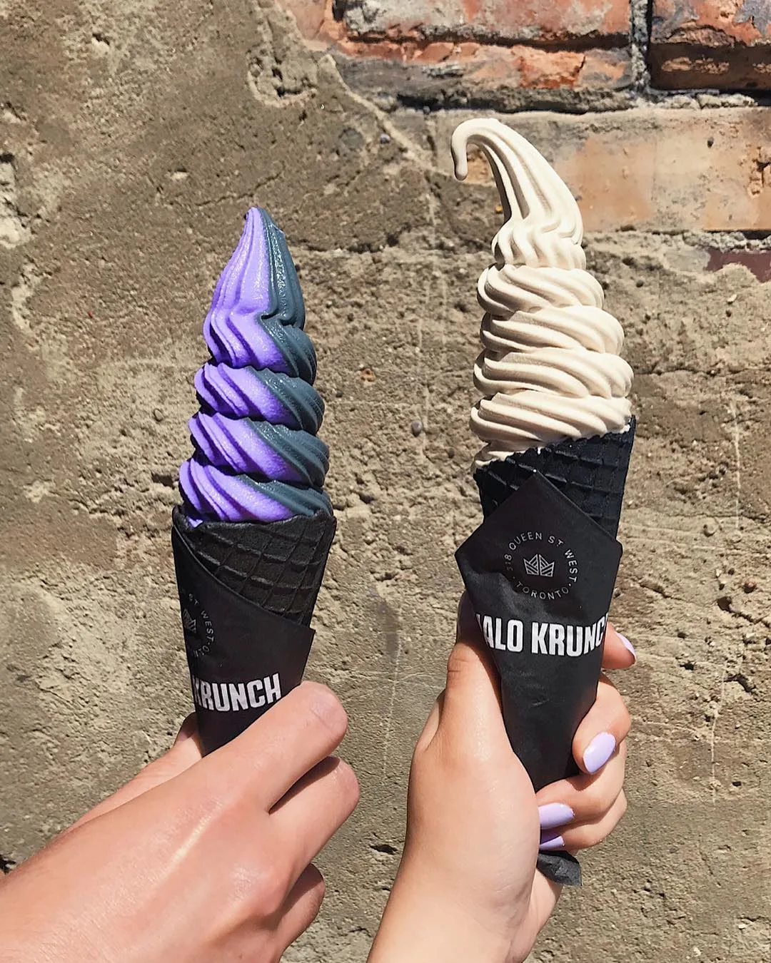 Soft serve cones from iHalo Krunch in Toronto