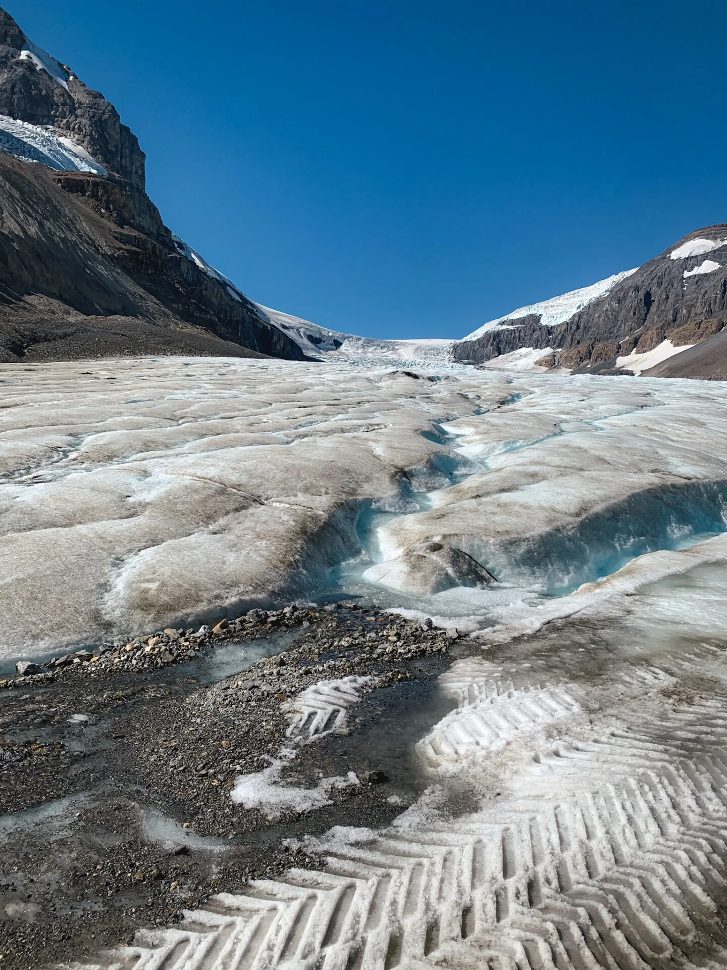 Athabasca Glacier at Columbia Icefield Glacier Adventure in Jasper National Park, Alberta