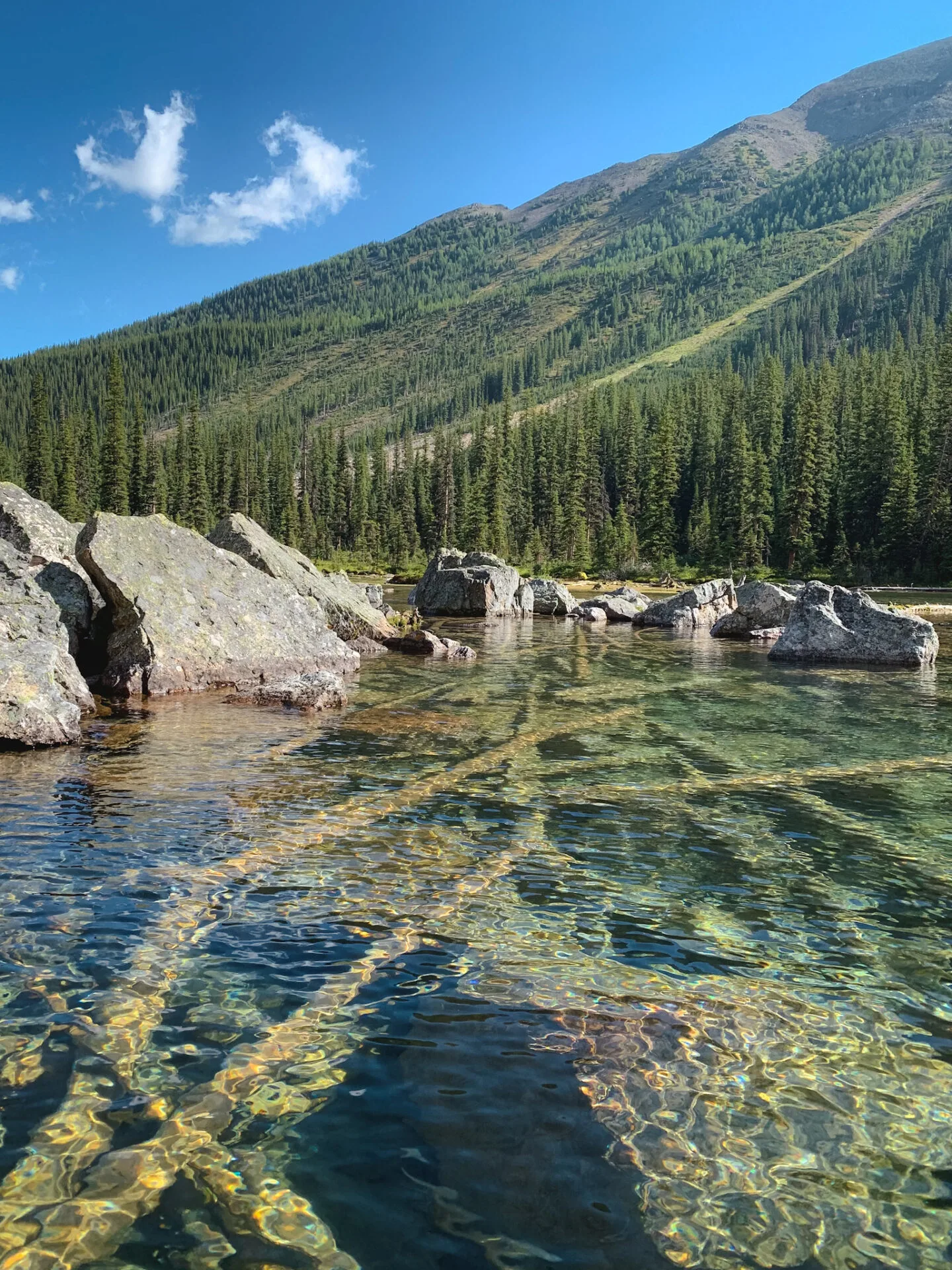 Consolation Lakes hiking trail in Banff, Alberta