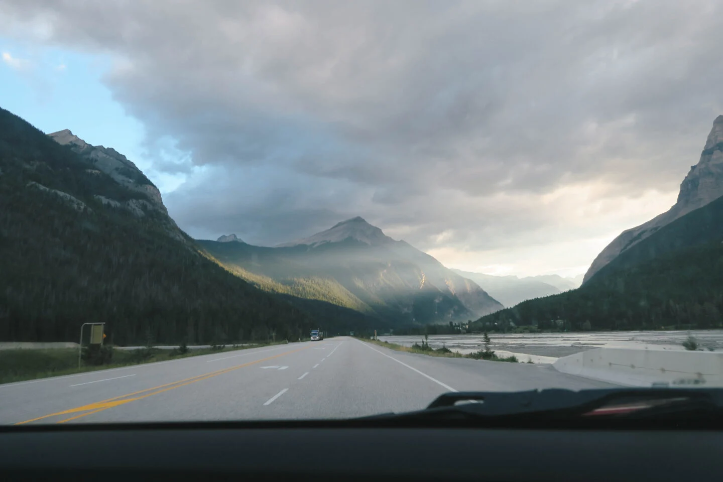 Driving in Banff, Alberta