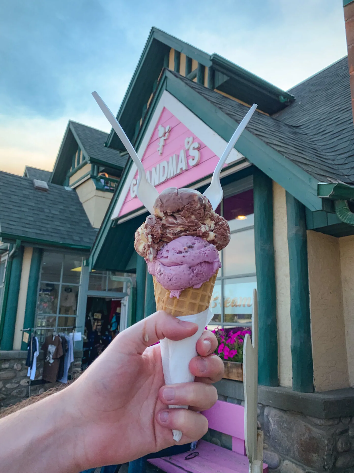 Ice cream from Grandma's Place in Jasper, Alberta