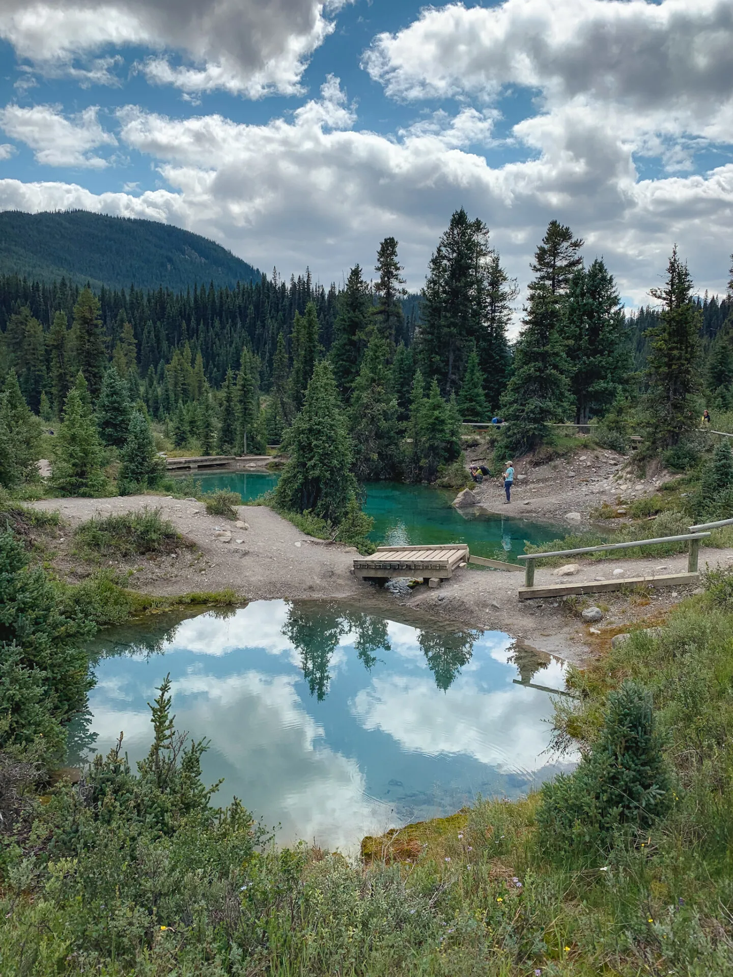 Ink Pots mineral springs in Banff, Alberta