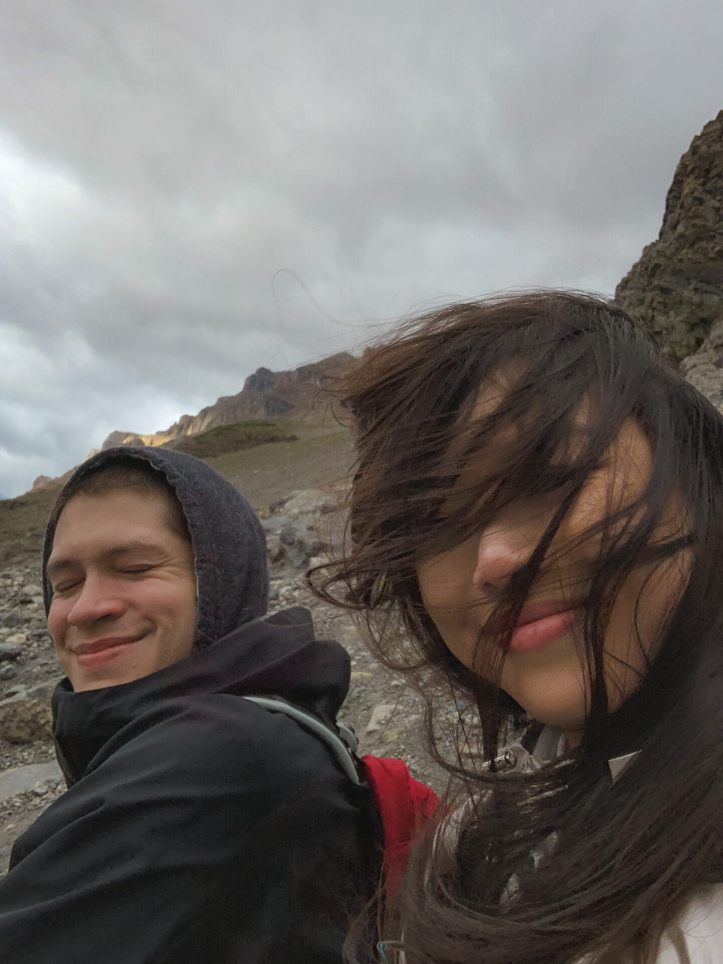 Glacier viewpoint at the Plain of the Six Glaciers hike in Lake Louise, Alberta