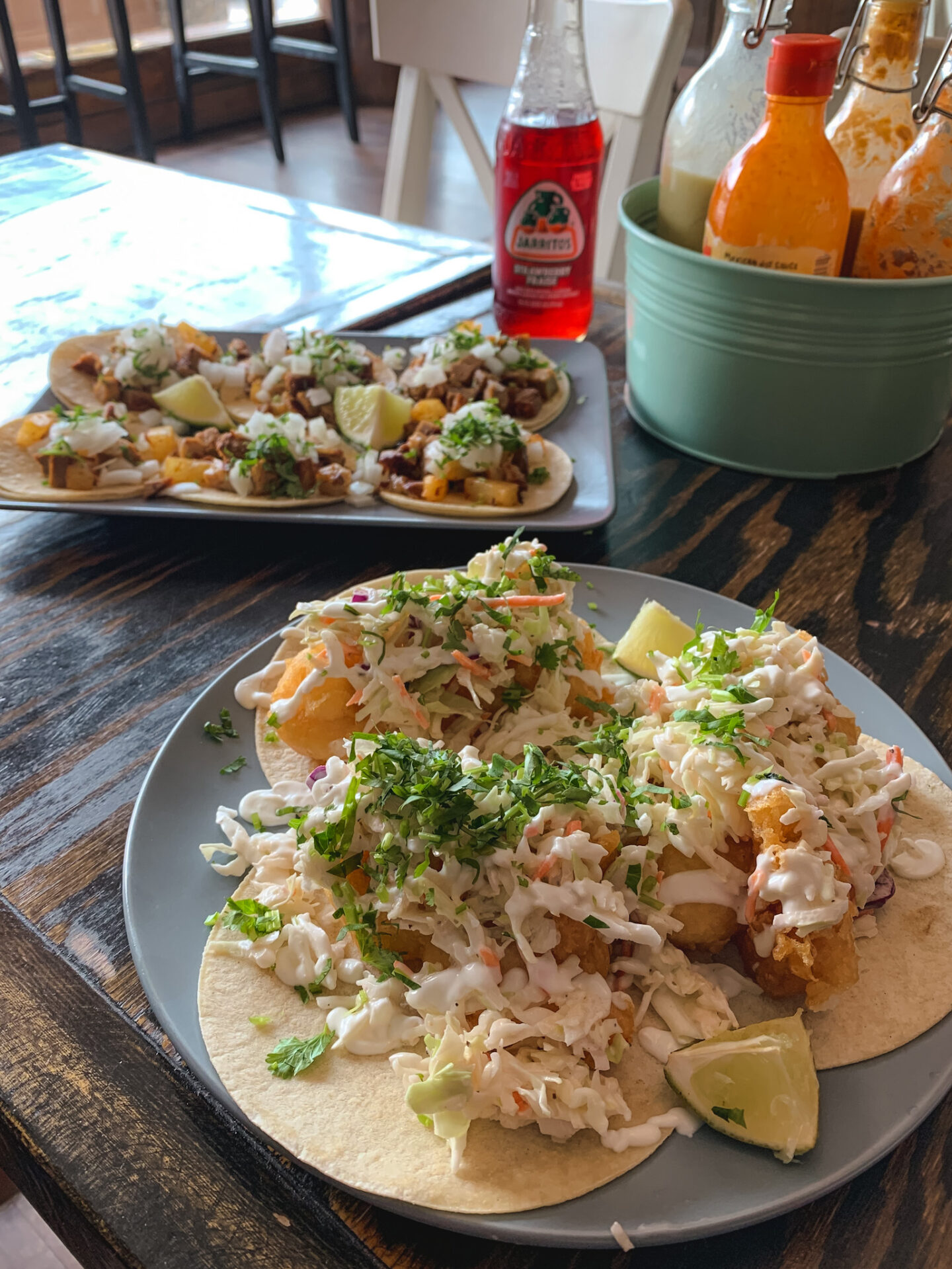 Tacos from Rojo Marrón Mexican restaurant in Hinton, Alberta