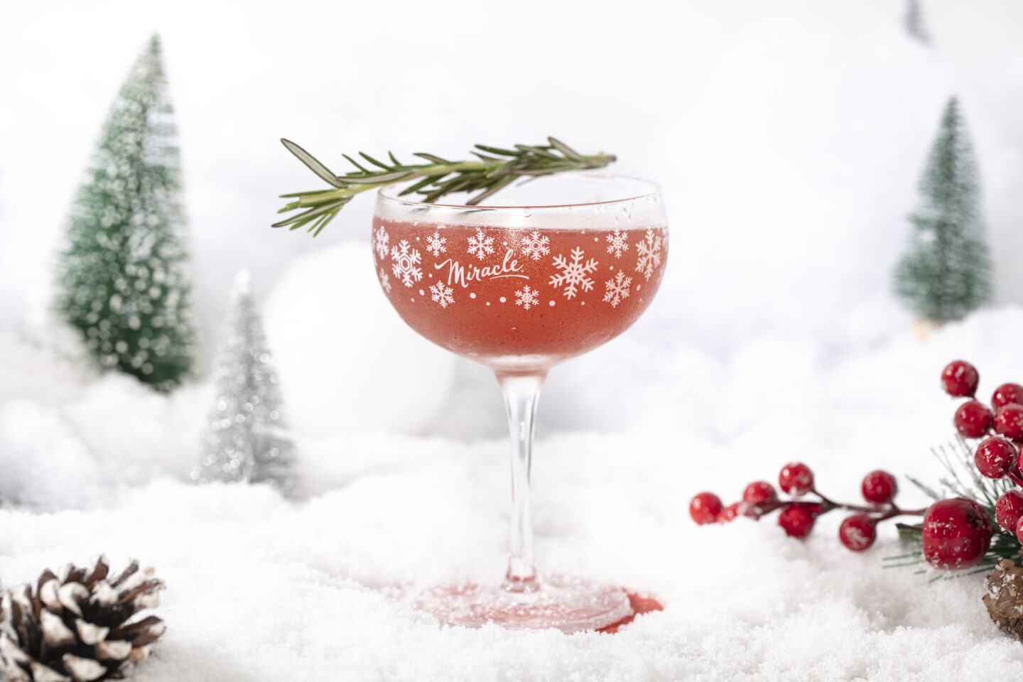 Christmas cocktail from Miracle Toronto holiday popup bar