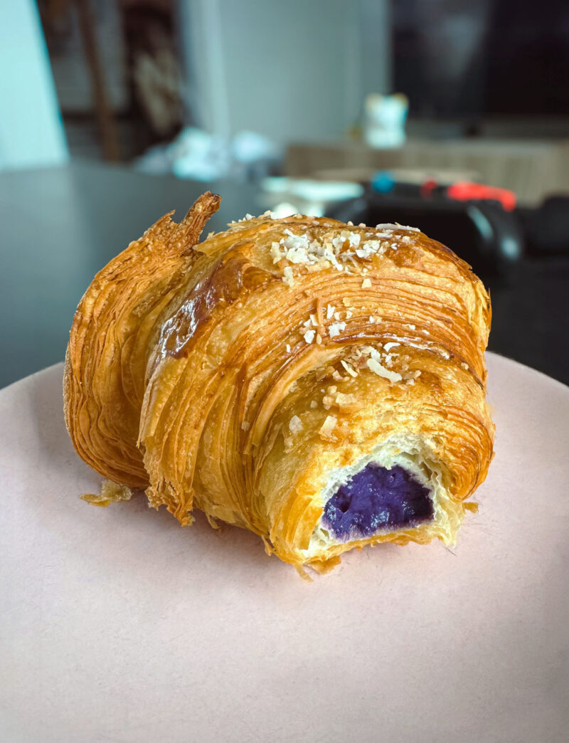 Ube Coconut Croissant from Evana Pâtisserie & Café in Scarborough