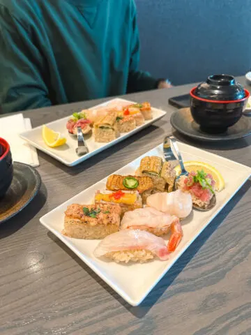 Aburi oshi sushi from TORA restaurant at Yorkdale Shopping Centre in North York, Ontario