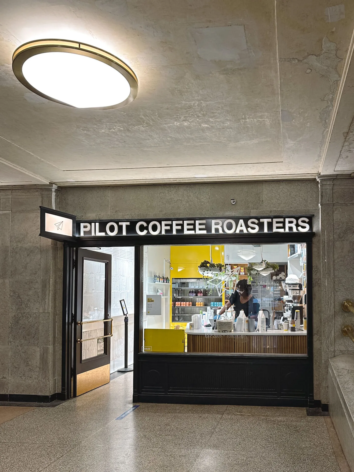 Pilot Coffee Roasters at Union Station in Toronto