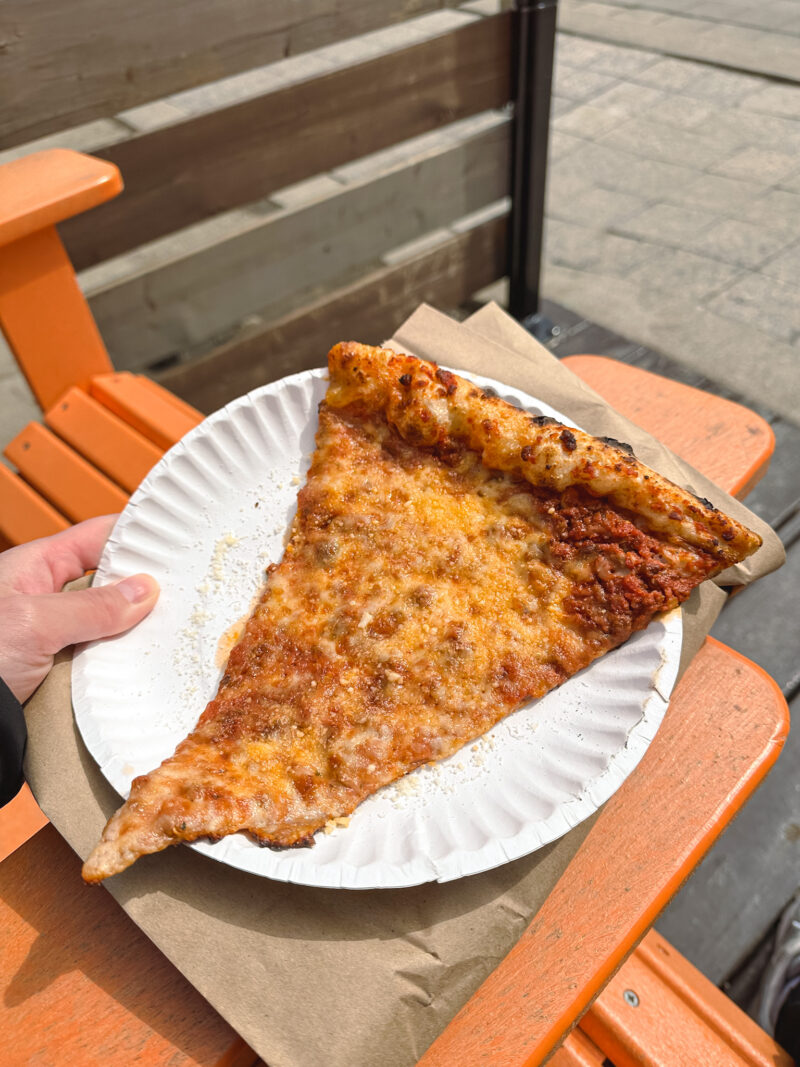 Bolognese slice from Maker Pizza in Toronto