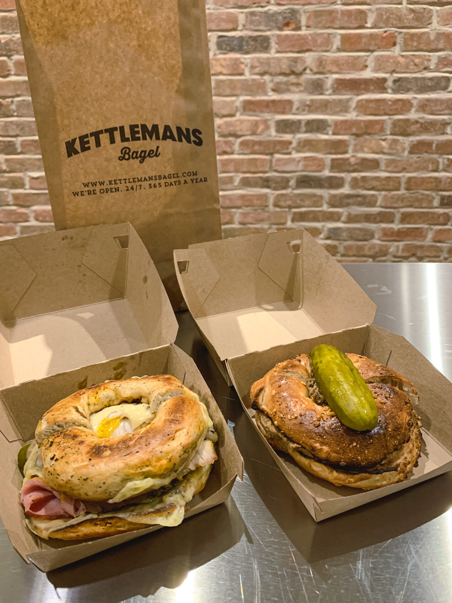 Sandwiches from Kettleman's Bagels in Toronto