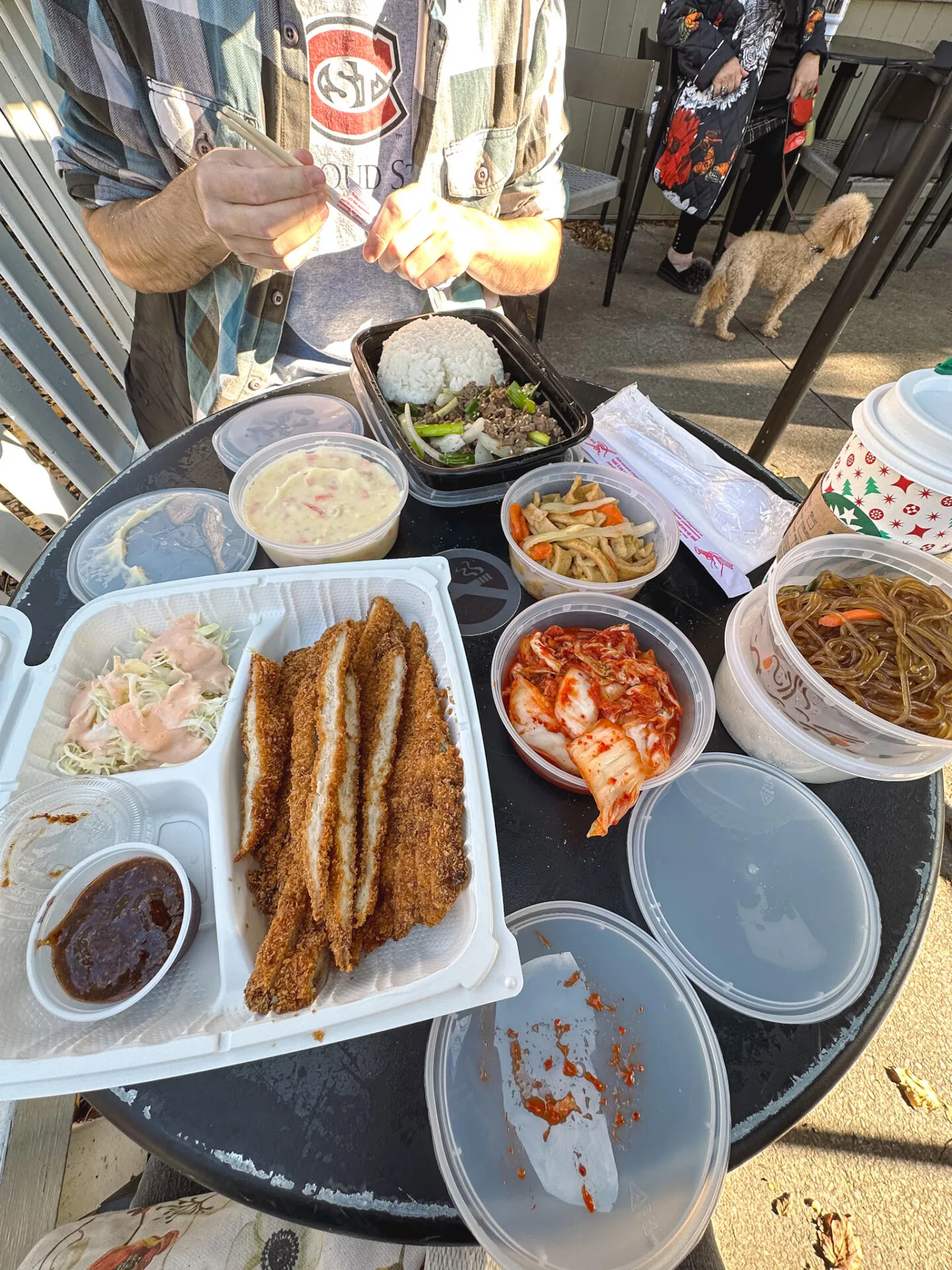 Takeout from Sung Won Korean Restaurant in Markham, Ontario
