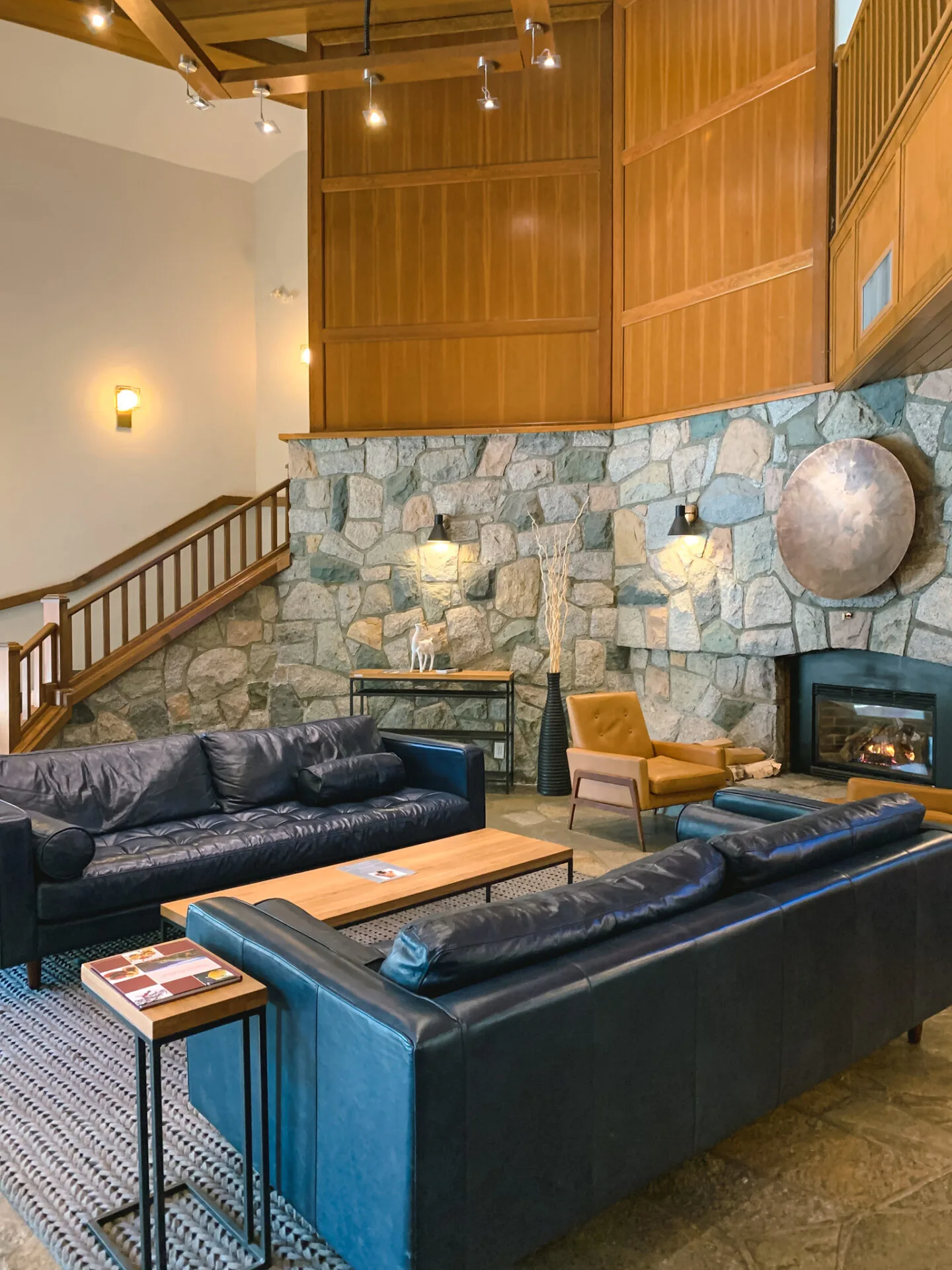 Lobby of Adara Hotel in Whistler Village, British Columbia