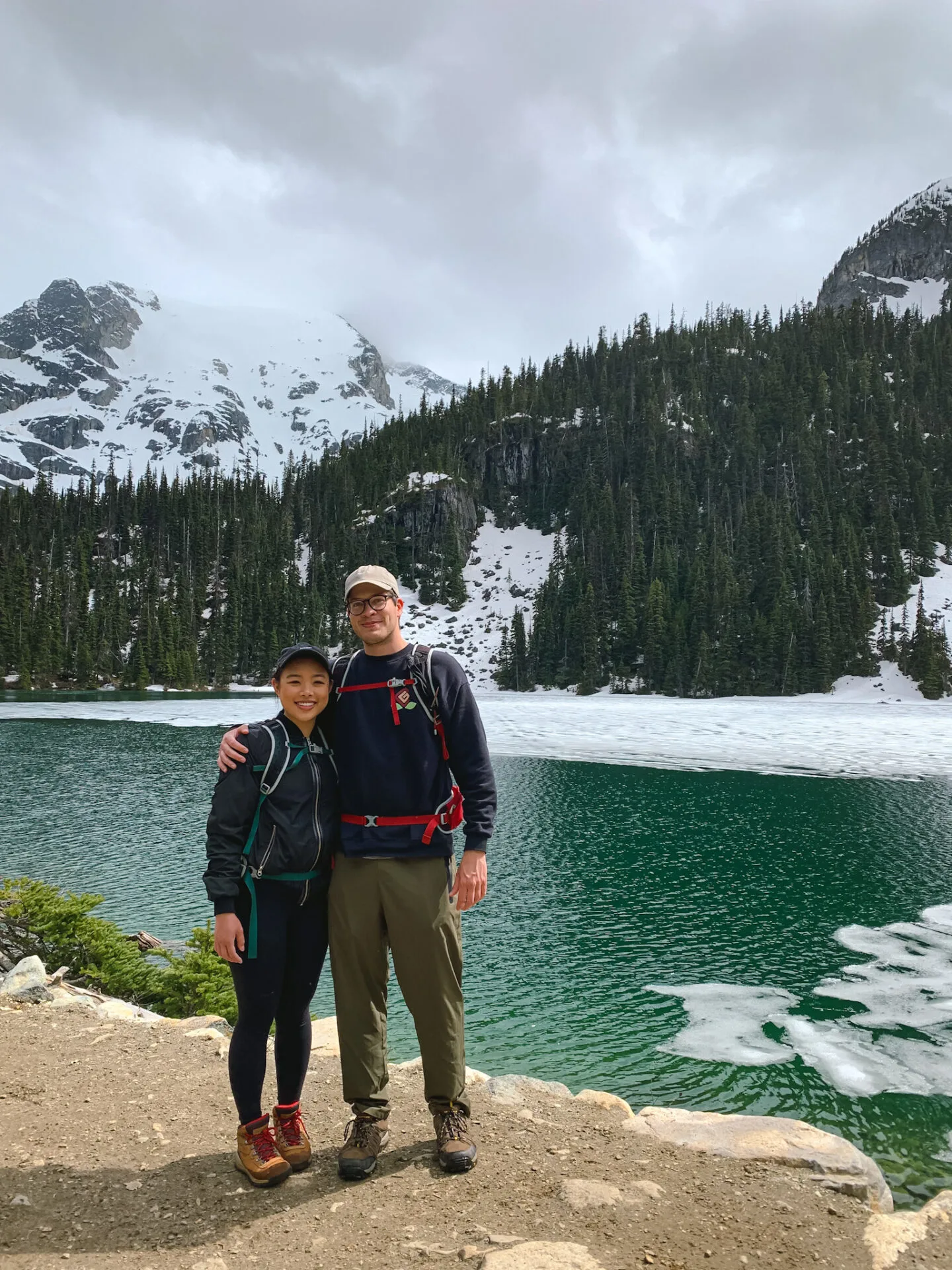 Hiking at Joffre Lakes Provincial Park in Mount Currie, British Columbia