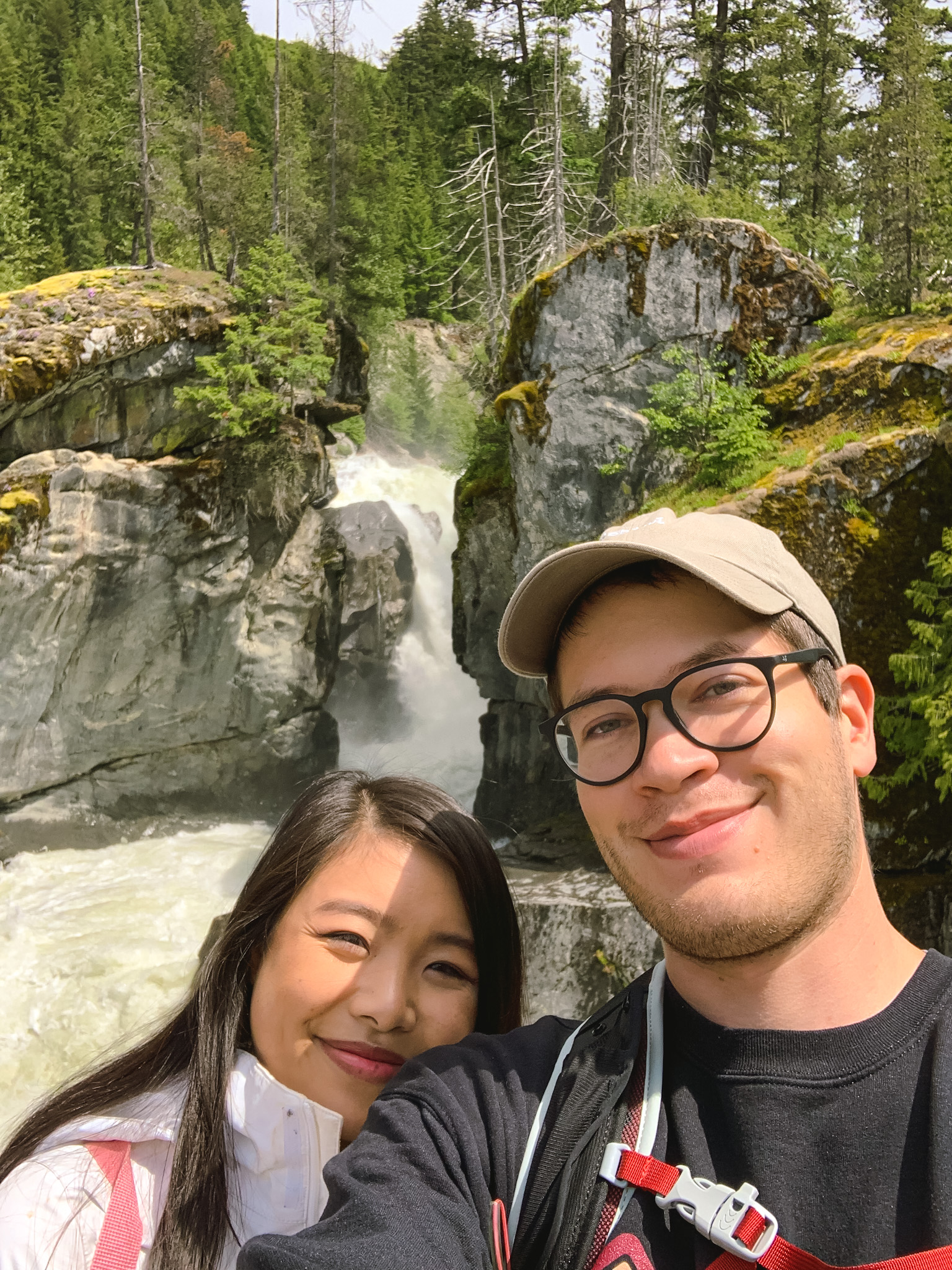 Hiking at Nairn Falls Provincial Park in Pemberton, British Columbia