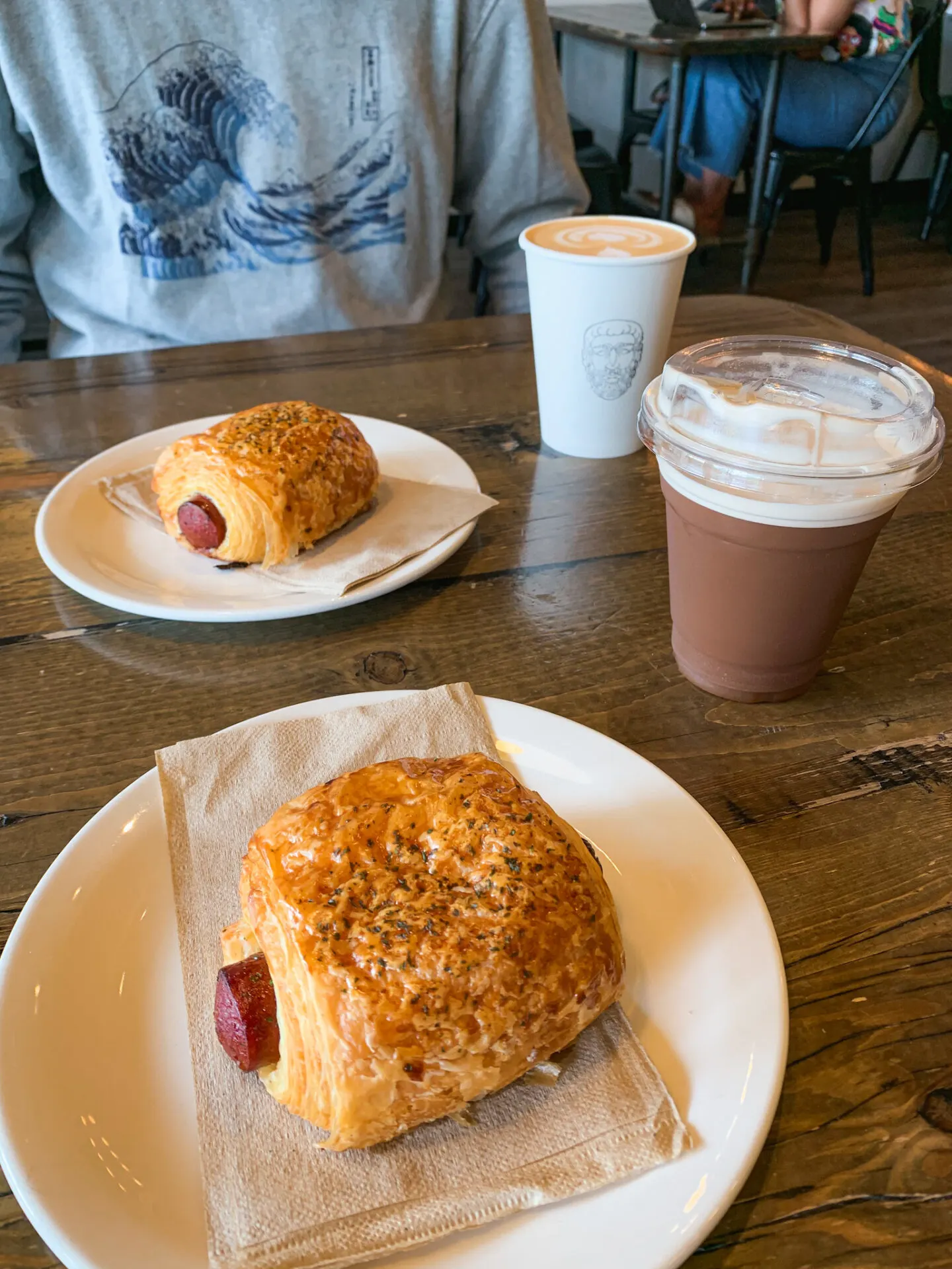 Pastries and coffee at Philosafy Coffee in Calgary, Alberta