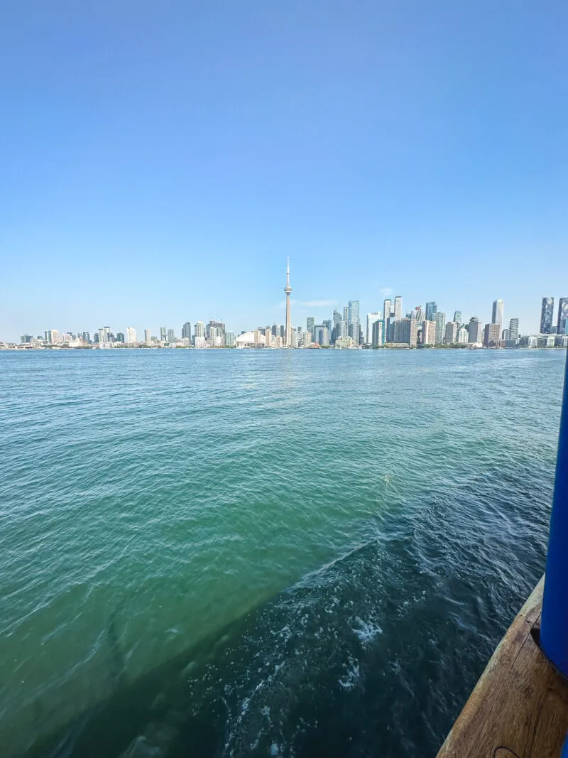 Skyline views from ferry to the Toronto Islands