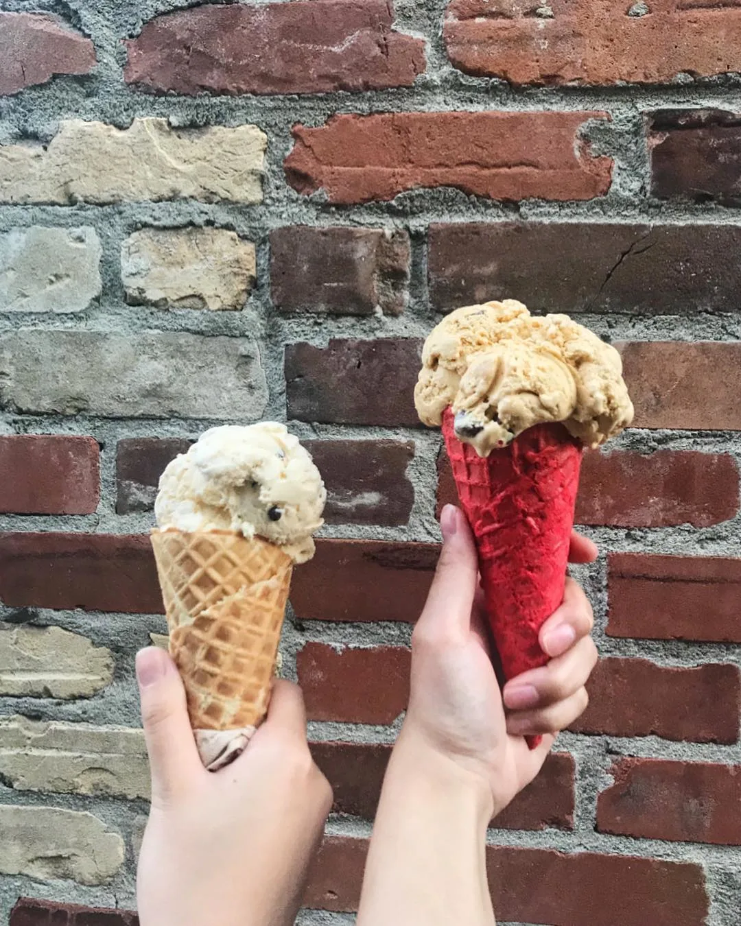 Ice cream cones from Old Firehall Confectionery in Markham, Ontario