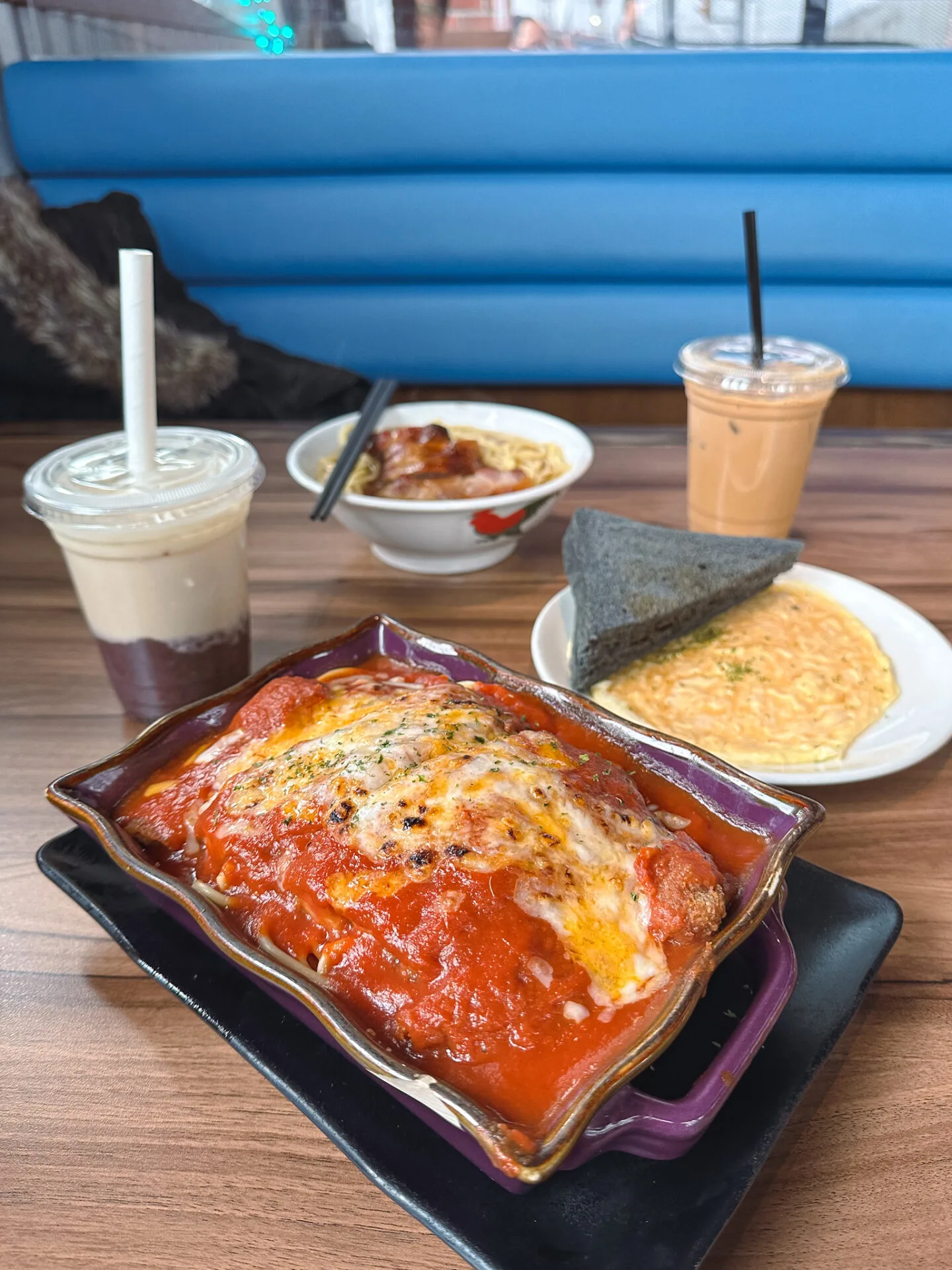 Tomato Cutlet Pork Chop Double Cheese Baked Spaghetti from Good Catch Bar & Café in Markham, Ontario
