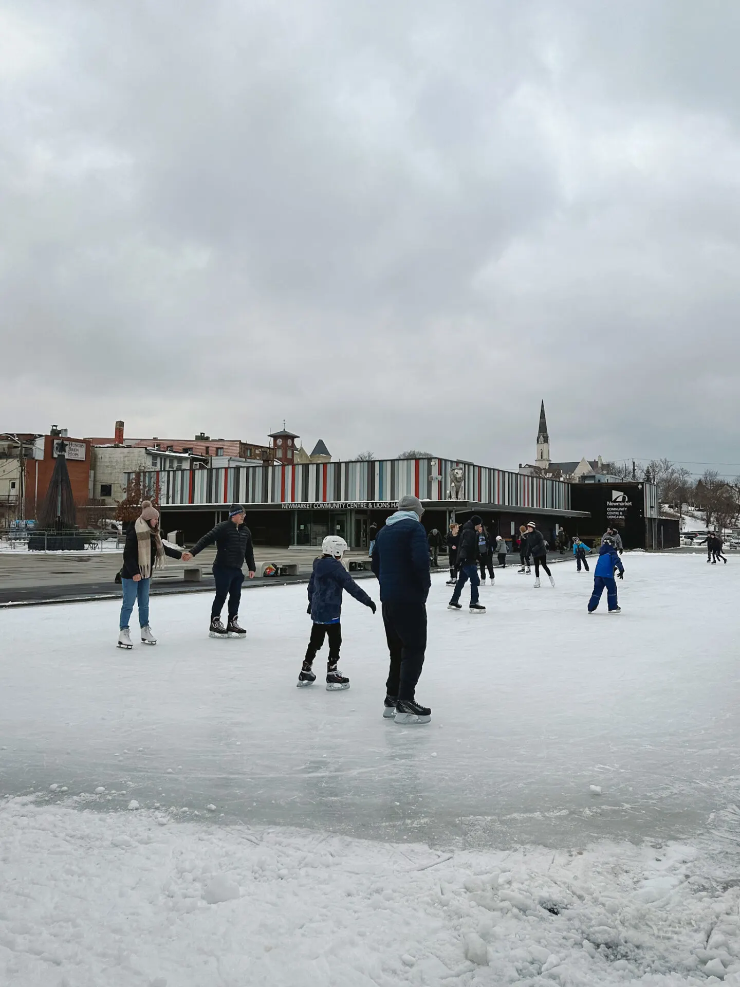 Ice skating at the Newmarket Riverwalk Commons