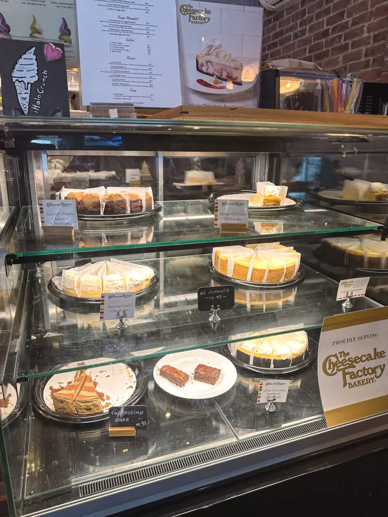 The Cheesecake Factory cheesecakes at Espresso 21 in Main St Unionville, Markham