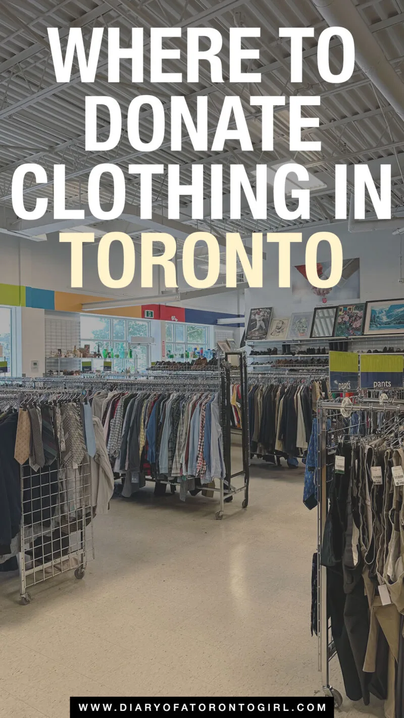 Where to donate used clothing in Toronto