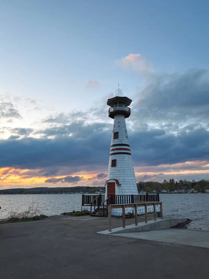 Celoron Lighthouse by Chautauqua Lake in Celoron, NY
