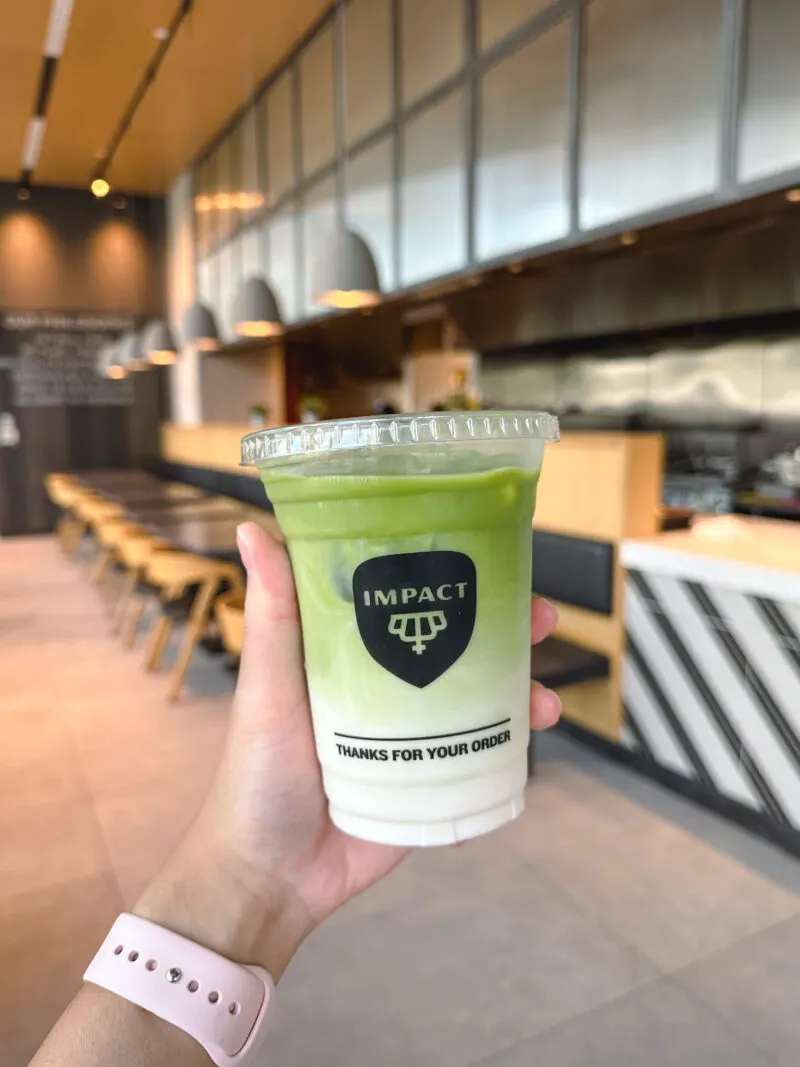 Iced Matcha Latte from Impact Kitchen in Toronto