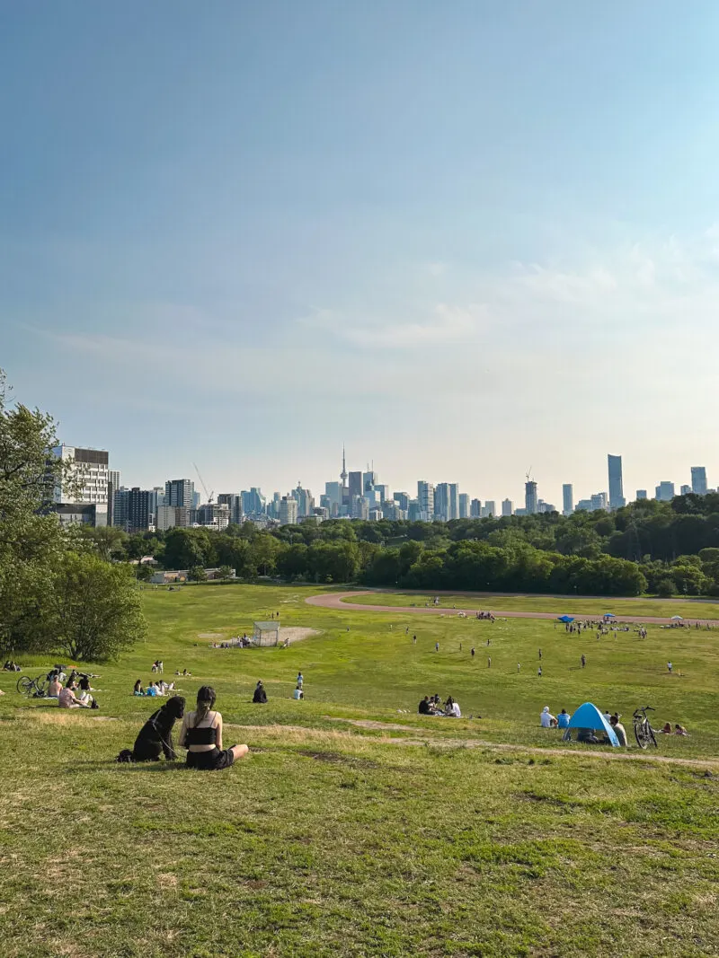 Skyline view from Riverdale Park East in Toronto