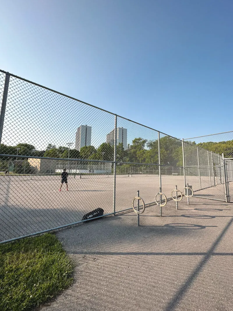 Pickleball court at Riverdale Park East in Toronto