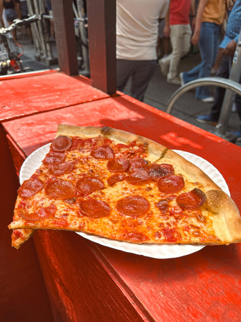 Pepperoni slices from Joe's Pizza in NYC