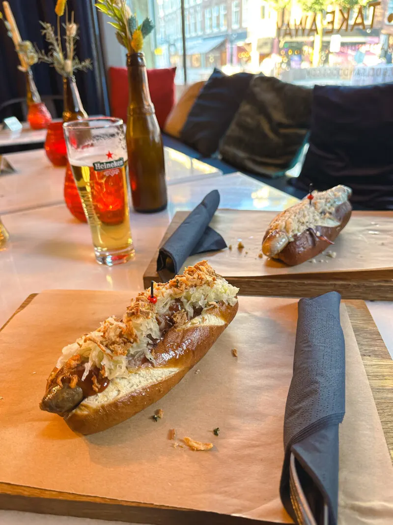 Hot dogs from Bulls and Dogs in Amsterdam