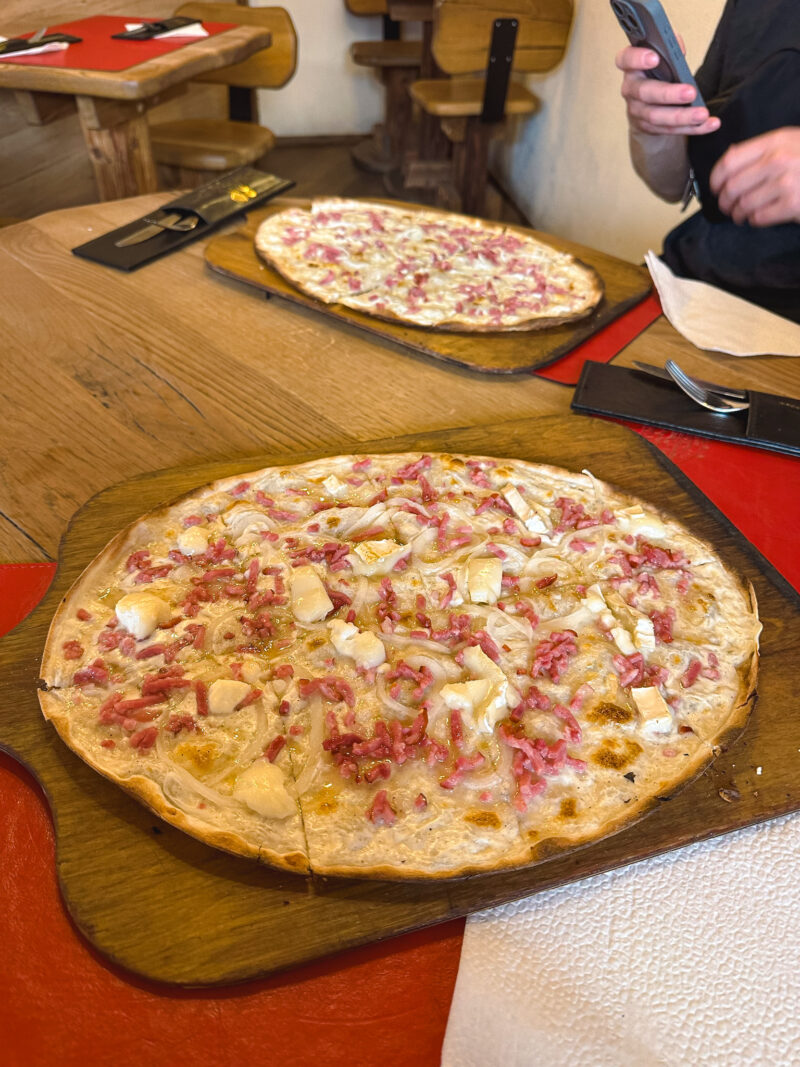 Tarte flambée from Les Chefs d’Oeuvre d'Alsace in Strasbourg, France
